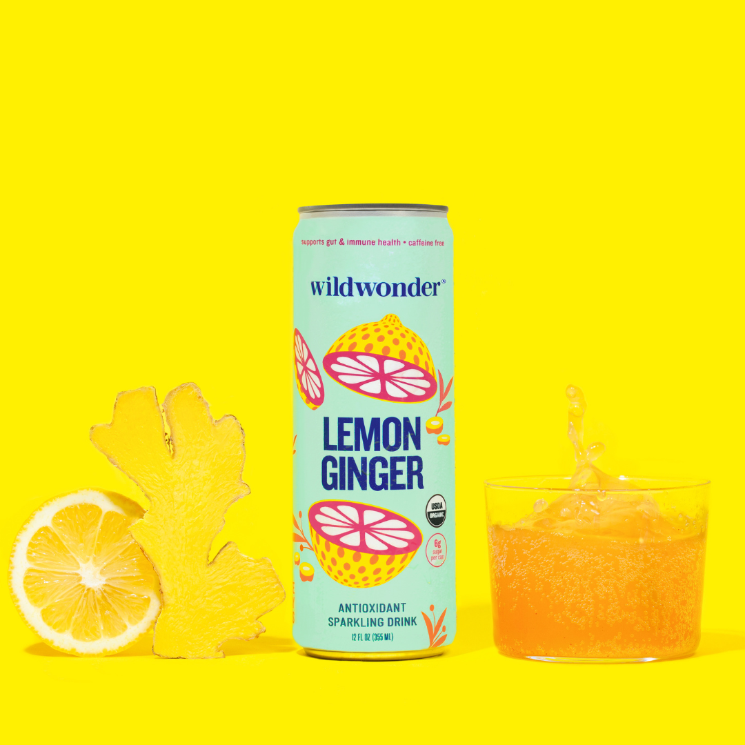 wildwonder - Lemon Ginger Sparkling Antioxidant Drink | Alter Ego Eatery